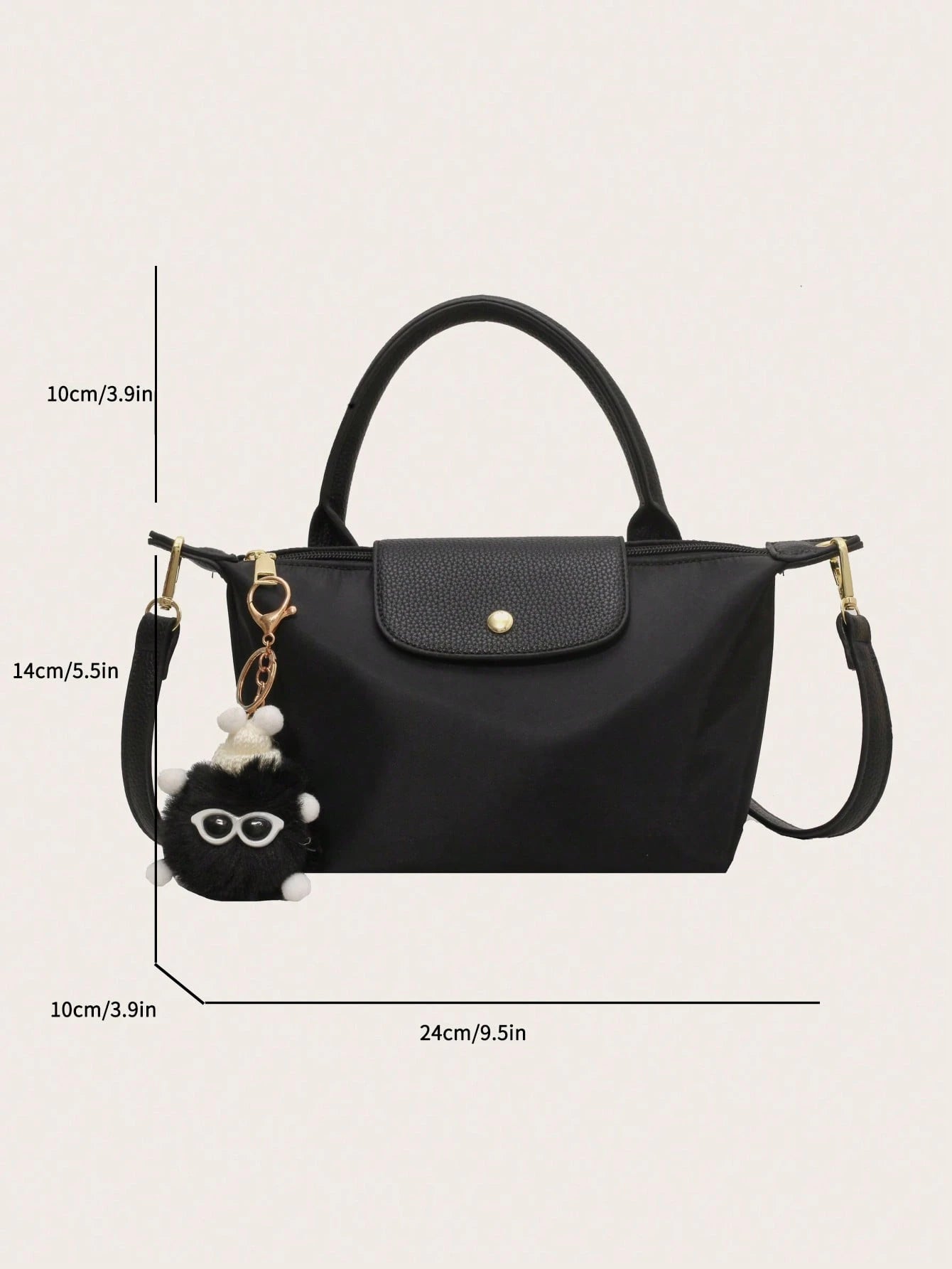 Im Winter, die neue Mini-Handtasche mit Kontrastfarbdesign, nylon-wasserfestem Gewebe Umhängetasche, quadratische Tasche und Gemüsekorbtasche, geeignet für den Weg zur Arbeit, Partys und UrlaubsDating. Größe: Länge: 19cm * Breite: 6cm * Höhe: 10cm