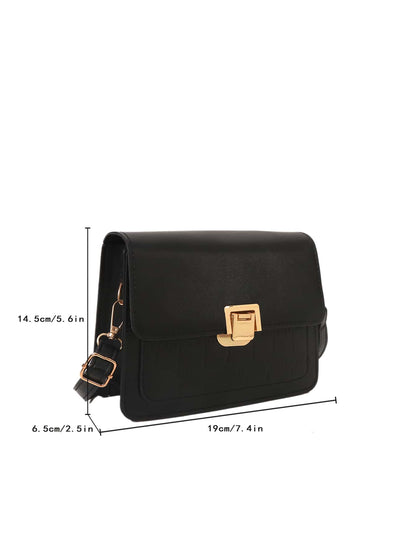 Schwarze Faux Krokodil Schnalle Pu-leder Kamera Schulter Cross Body Gurt Box Tasche Handtasche Freundin Mutter Tante Nan Geschenk Leichtgewicht, Business Casual Mini Krokodil Geprägte Crossbody Tasche Für Teen Mädchen, Frauen, College Studenten, Rookies &