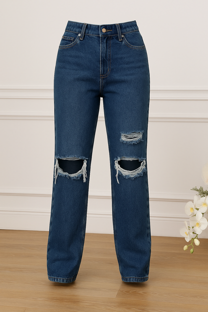 Gerade Tall Jeans mit Cut-Out